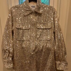 Sequin shacket